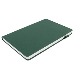 ежедневник а5 недатиров. 180л обложка кож.зам. зелёная