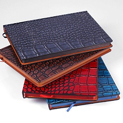 книжка  записная 13,5*19см "darvish" обложка кожзам крокодил ассорти