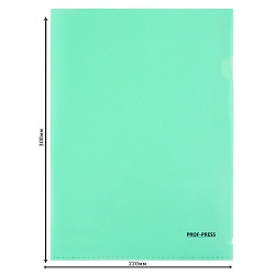 папка-уголок а4 180мкм, цвет зелёный