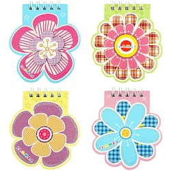 Блокнот А7 на спирали "Цветочек" ассорти