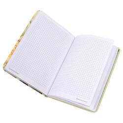 Блокнот A5  80л обложка кожзам "Зайка с подсолнухом" клетка