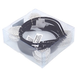 ободок чёрный для волос с ушками стразы 