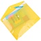 папка-конверт на кнопке а4 желтая 160мкм