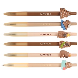 ручка автоматическая шариковая синяя "капибара" 