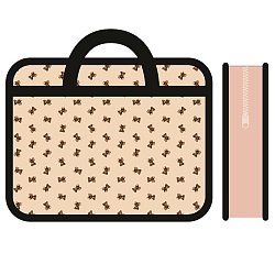 папка детская с ручками а4 пласт. с рисунком на молнии (широкая) плюшевый мишка