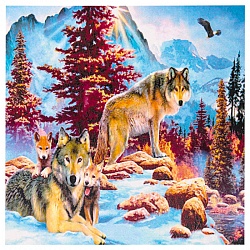 алмазная  живопись  "darvish" 30*30см  волки