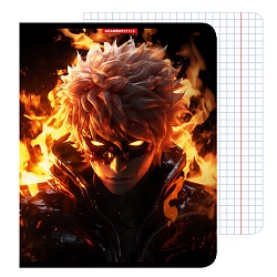 тетрадь  48л кл. "огненные парни" обложка уф-лак