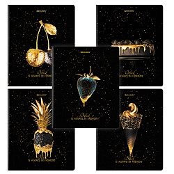 тетрадь  48л кл. "black&gold" обложка картон матовая ламинация фольга