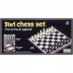 настольная игра 3 в1 шахматы,шашки,нарды 33*33см магнитные