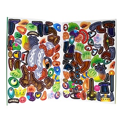 наклейки. собери своего монстра. любимые монстры.