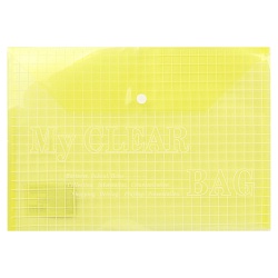 папка-конверт на кнопке а4 желтая 160мкм