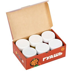 гуашь  6цв. мульти-пульти "чебурашка" 17,5мл  картонная упаковка 