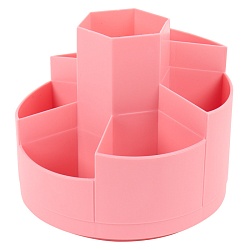 органайзер настольный пластиковый 7 отделений розовый