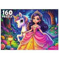 пазлы  160 элементов принцесса и ночной единорог