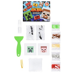 аквамозаика 390 эл./6цв. "пиксельный мир" 