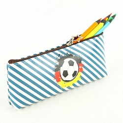 пенал мягкий тубус "футбол" кожзам ассорти