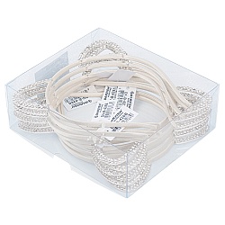 ободок бежевый для волос с ушками стразы