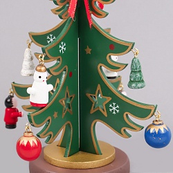 ёлочка новогодняя 3d деревянная зеленая