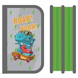 пенал 1отдел. soft 190*115мм дино на скейте