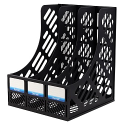 лоток вертикальный 3 отделения сборный чёрный