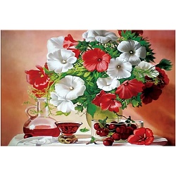 алмазная живопись 40*50см  петунии