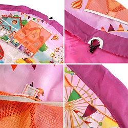 коврик-сумка развивающий d-120см розовый