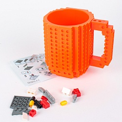 кружка-конструктор 400мл оранжевая (уценка)