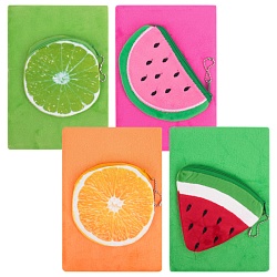 Блокнот 14,5*21см 80л "Фрукты" с монетницей ассорти
