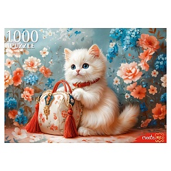 пазлы 1000 элементов кошечка с сумочкой