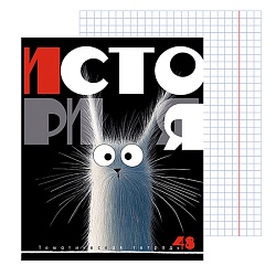 тетрадь предметная  48л кл история "заряженные пушистики" обложка вд-лак