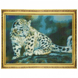 алмазная живопись 40*50см   дикий котенок