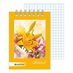 Блокнот  7*10см  60л  "Цветы" на гребне