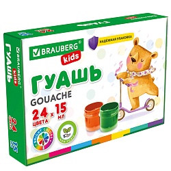 гуашь 24цв. "brauberg kids" по 15мл