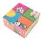 кубики пластиковые мои любимые животные 4шт/уп