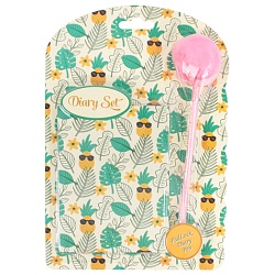 Блокнот подарочный  11*15см 50л в линейку + ручка (4 вида)