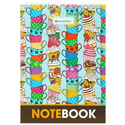 Блокнот 13*18см  48л "Кофе" на гребне