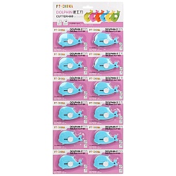 нож канцелярский мини "дельфин"