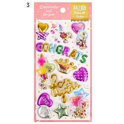 наклейки объёмные ассорти