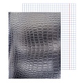 Тетрадь  48л кл. "METALLIC тиснение CROCO" обложка бумвинил СЕРЕБРО
