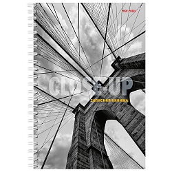 книжка записная  а5 120л "мост в чёрно-белом-1" на гребне