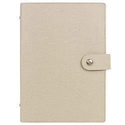 ежедневник а5 недатиров. 100л обложкакож.зам. на кольцах  с магнитной кнопкой