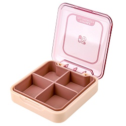 таблетница мини на день, 4 приема 9*9*2 см