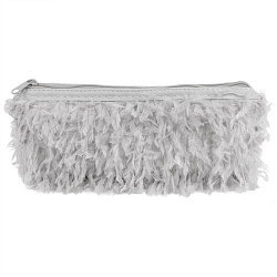 пенал на молнии серый