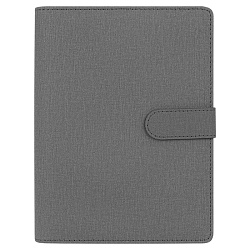 ежедневник а5 недатиров. 100л обложка кож.зам.на кольцах  с магнитной застёжке серый