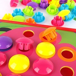 детская мозаика "кнопочки" 46 кнопочек 12 картонных листов с картинками