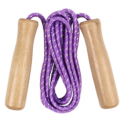 скакалка 210см (деревянные ручки) ассорти