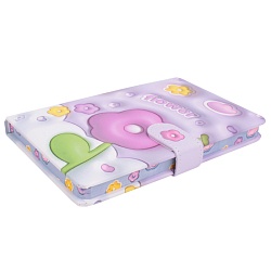 Блокнот 13*19 см 120л обложка "Цветы" с рисунком 3D эффект