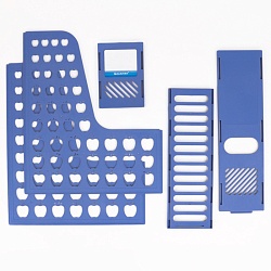 лоток вертикальный 1 отделение сборный синий