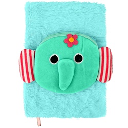 Блокнот A5  64л меховой c монетницей в линейку