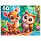 пазлы   60 элементов оленёнок и сова